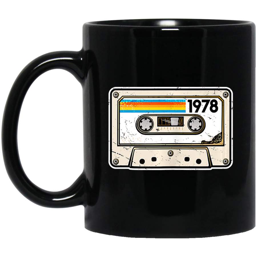 1978 Vintage Mixtape Distressed Cassette Tape Coffee Mug