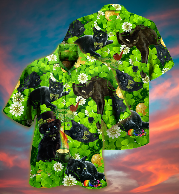 Black Cats Love Green Limited Edition Hawaii Shirt For Men Women Adult Ha101348