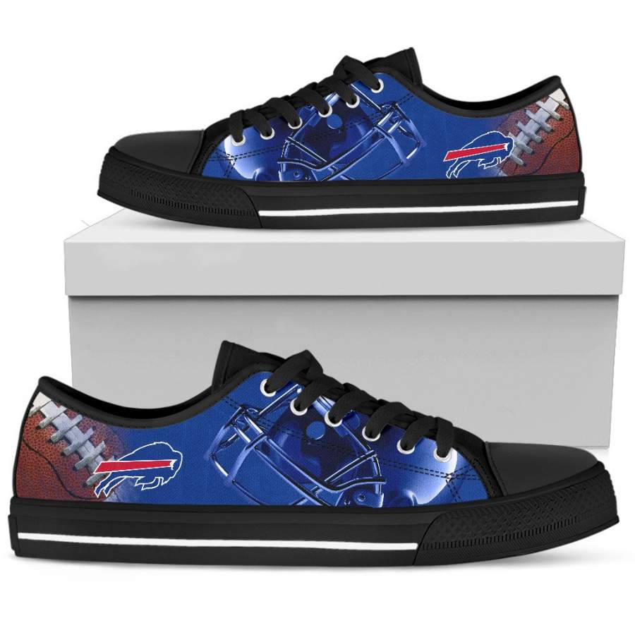 Artistic Scratch Of Buffalo Bills Low Top Shoes