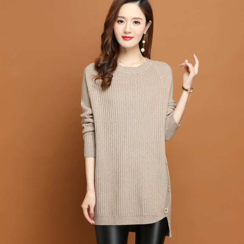 Sweater Women’s Pullover Knitwear Loose Solid Color Top All-match Korean Fashion Trending Sweater Top Lady Style Dropshipping alx