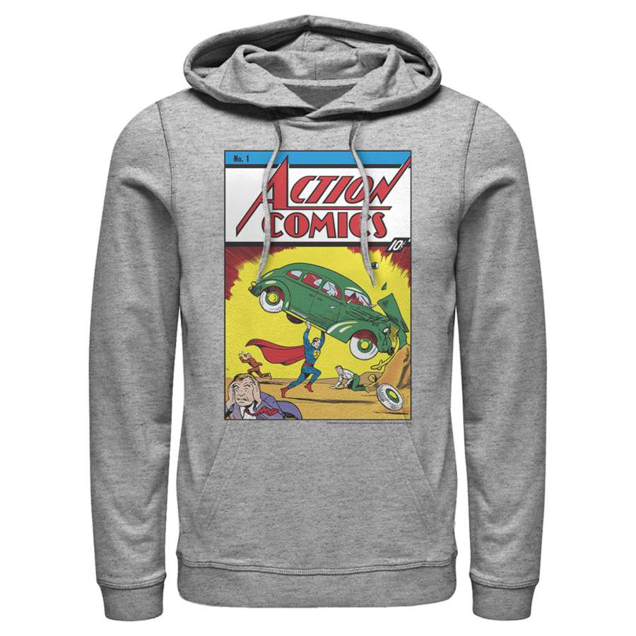 Superman Men’s No.1 Action Comics  Lightweight Hoodie