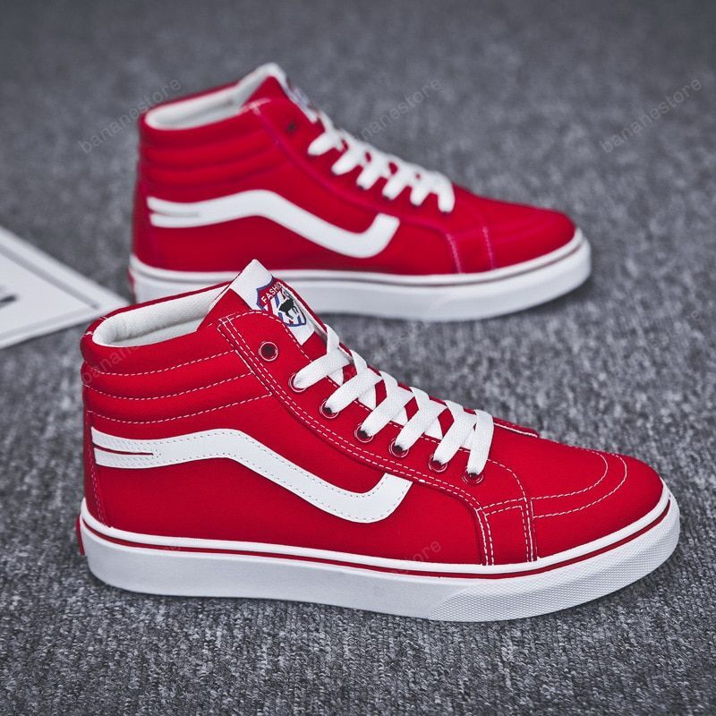 Boys Sport Shoes High Top Canvas Sneakers Men Designer Unisex Sneakers Flat Casual School Shoes Man Fashion Sneaker Men Shoes