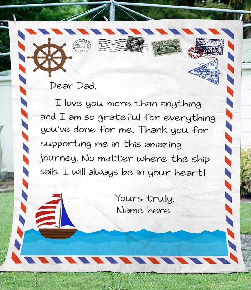 [Personalized Name] Blanket For Dad, I Love You More Than Anything – Gift For Christmas Unique Gifts Ideas For Home Decor Gifts For Family – Fleece Blanket Sherpa Blanket