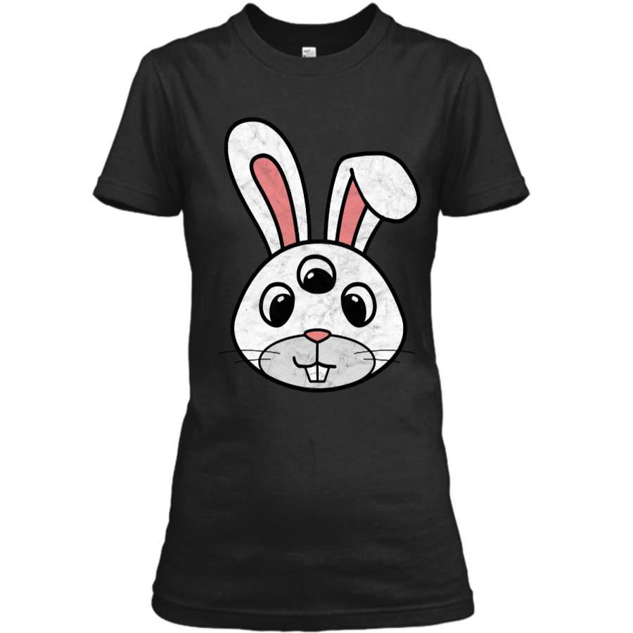 Cute 3-Eyed Easter Bunny Shirt – Retro Funny & Creepy! Ladies Custom