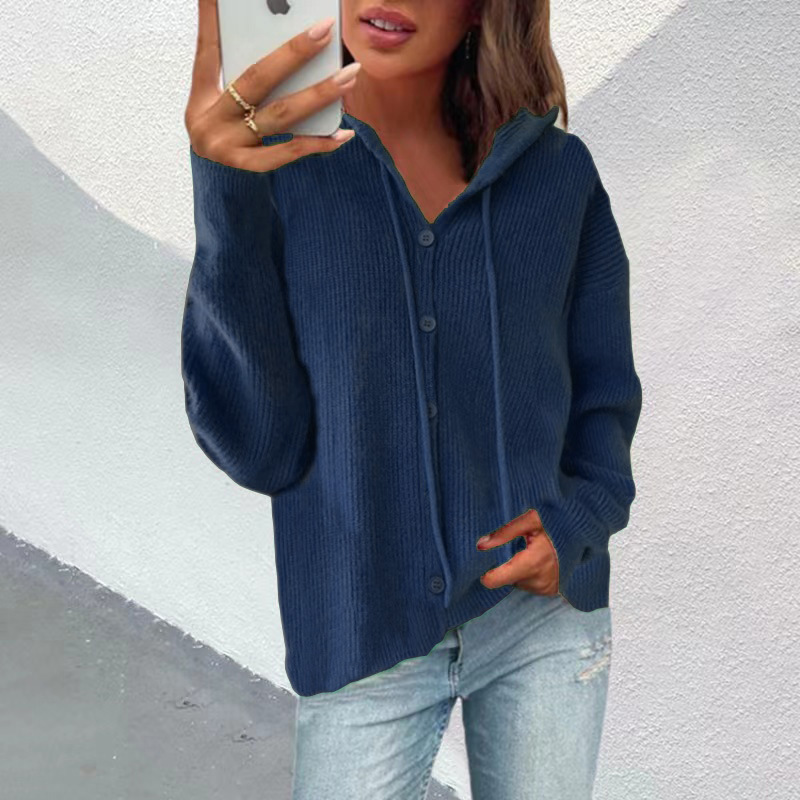 Women’s Sweater Cardigan Coat Women’s Loose Solid Color Knitted Cardigan Women’s Top Loose V-Neck Sweater Coat Cropped Cardigan alx