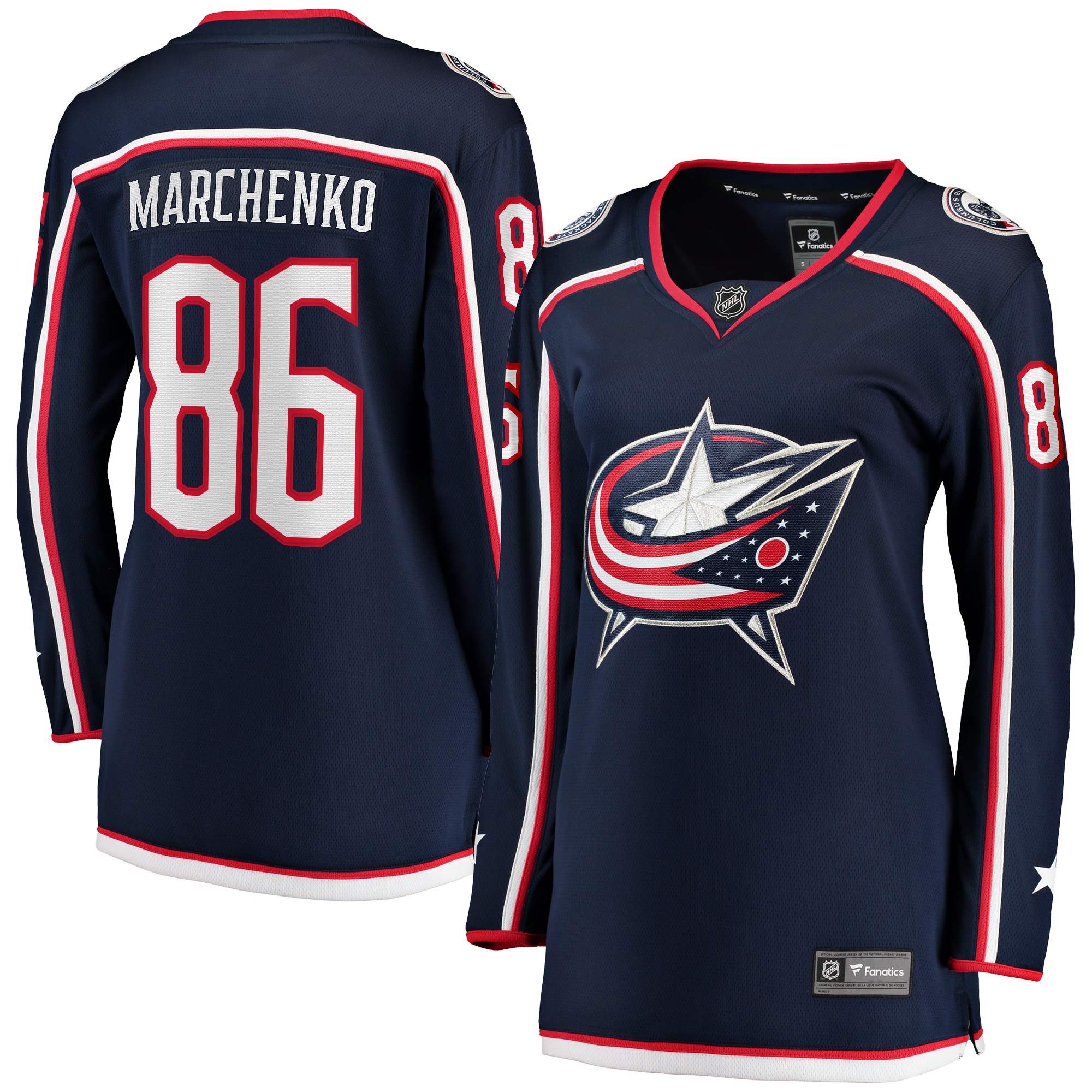 Kirill Marchenko Columbus Blue Jackets Branded Women's Home Breakaway Player Jersey – Navy