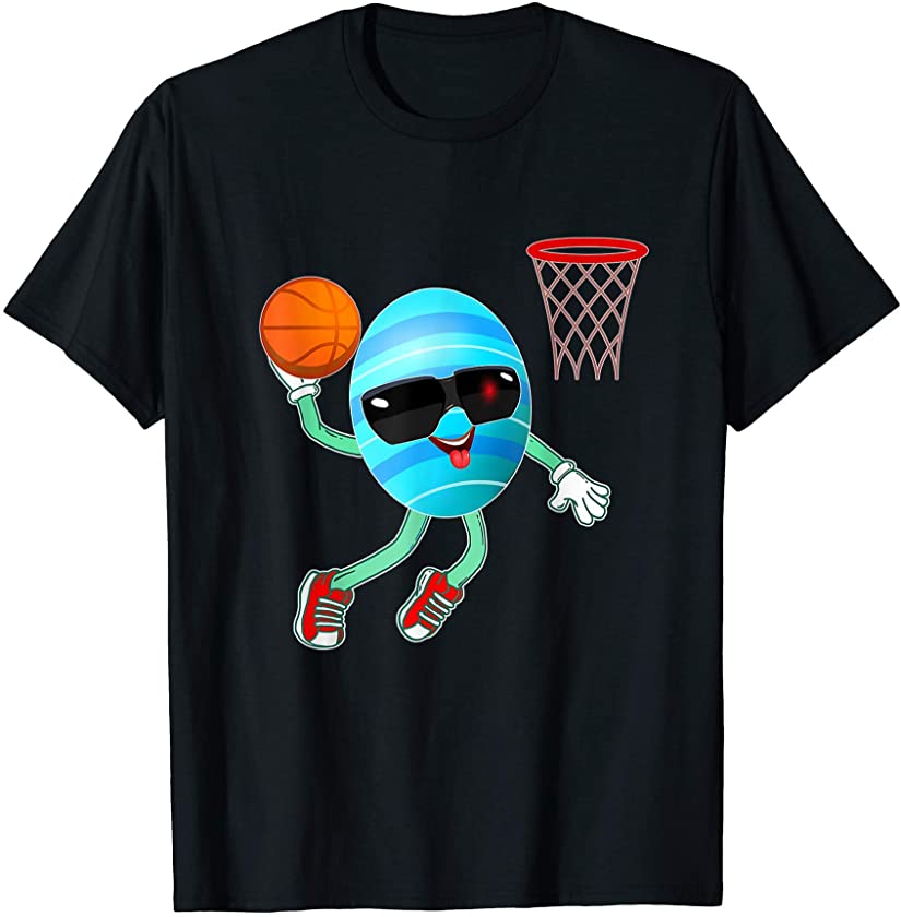 Rabbit Bunny Egg Easter Day Basketball Boys Kids T-Shirt