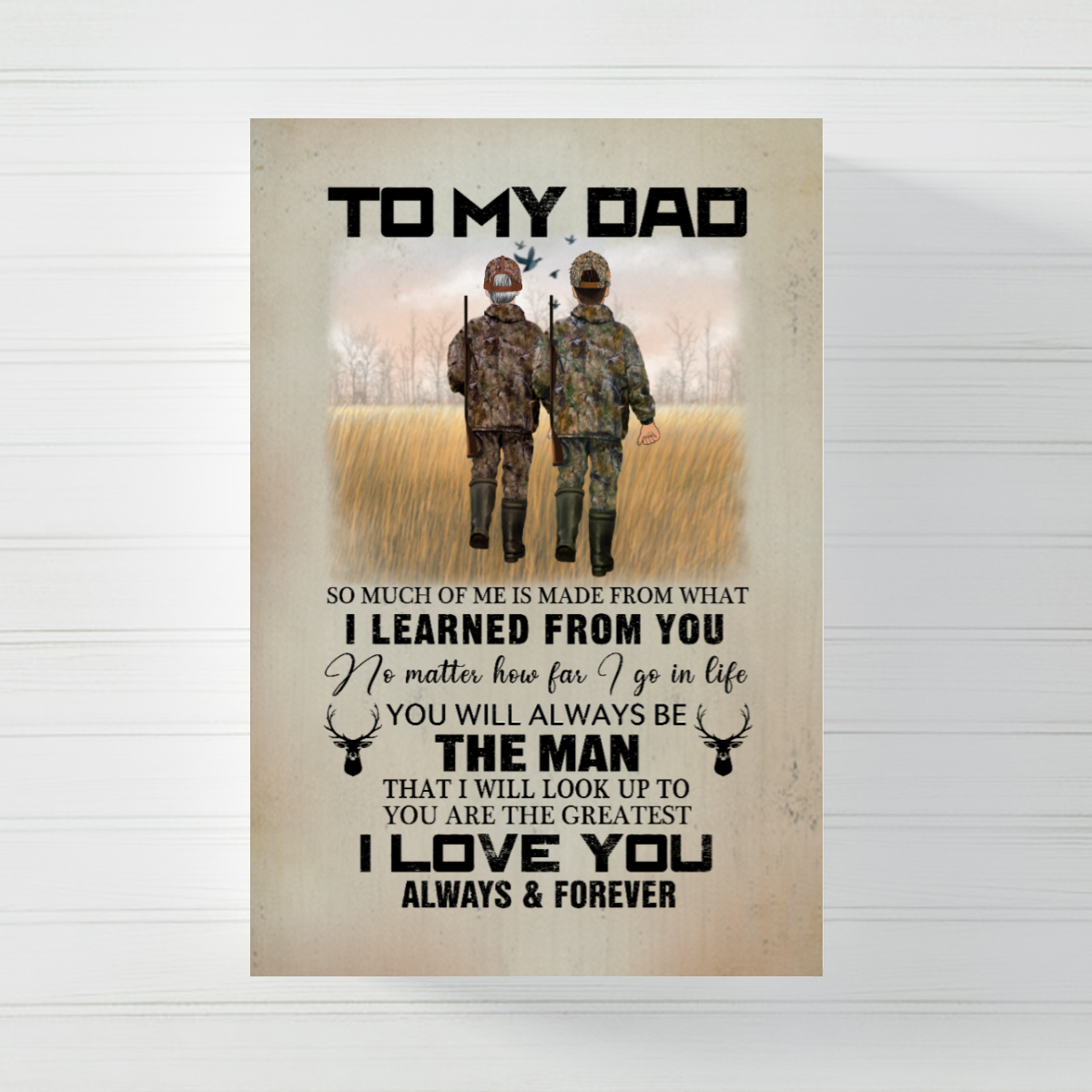 To My Dad Soldier So Much Of Me Is Made From What I Learned From You Portrait Poster & Canvas Gift For Dad Home Decor Wall Art Visual Art