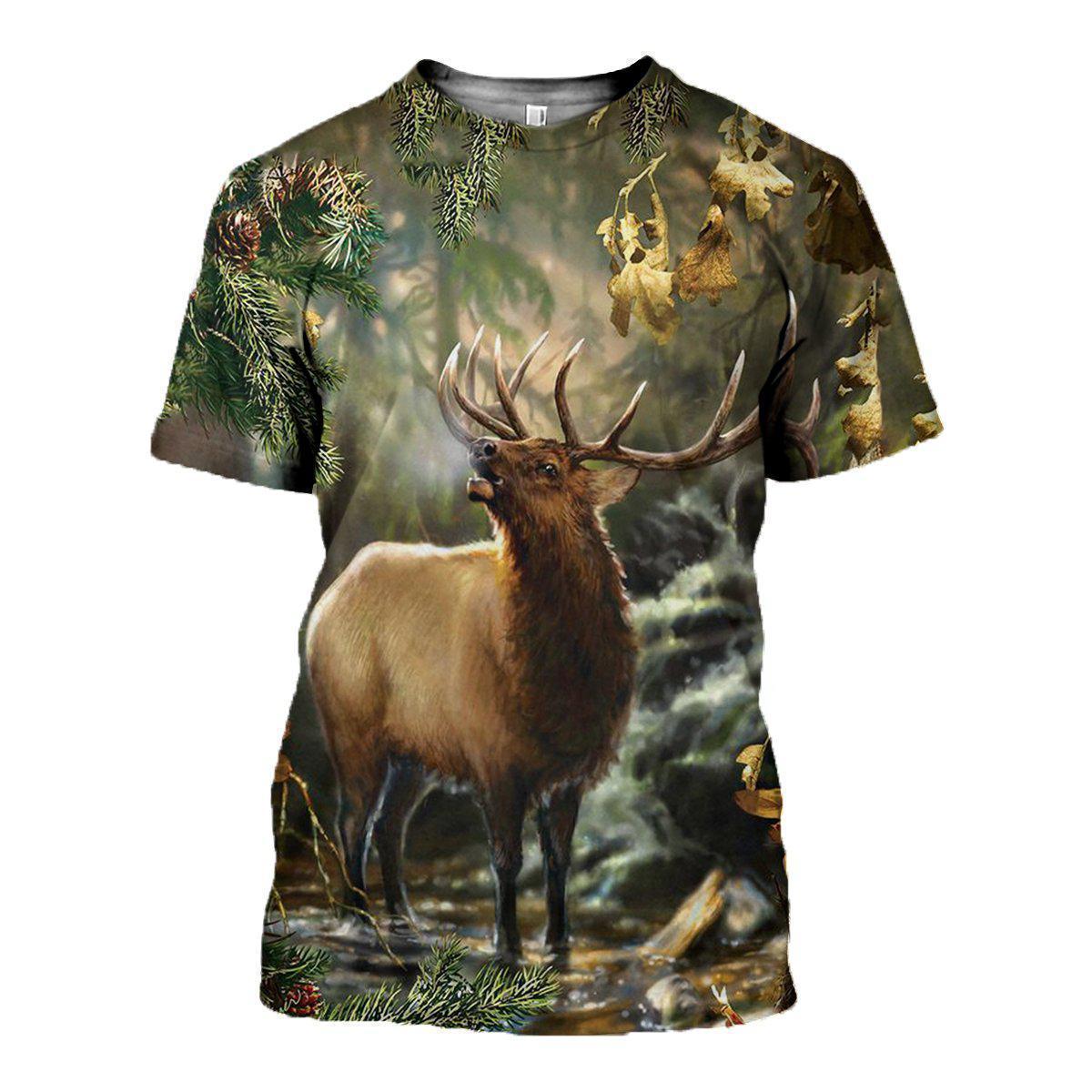 3D All Over Printed Deer Art Clothes