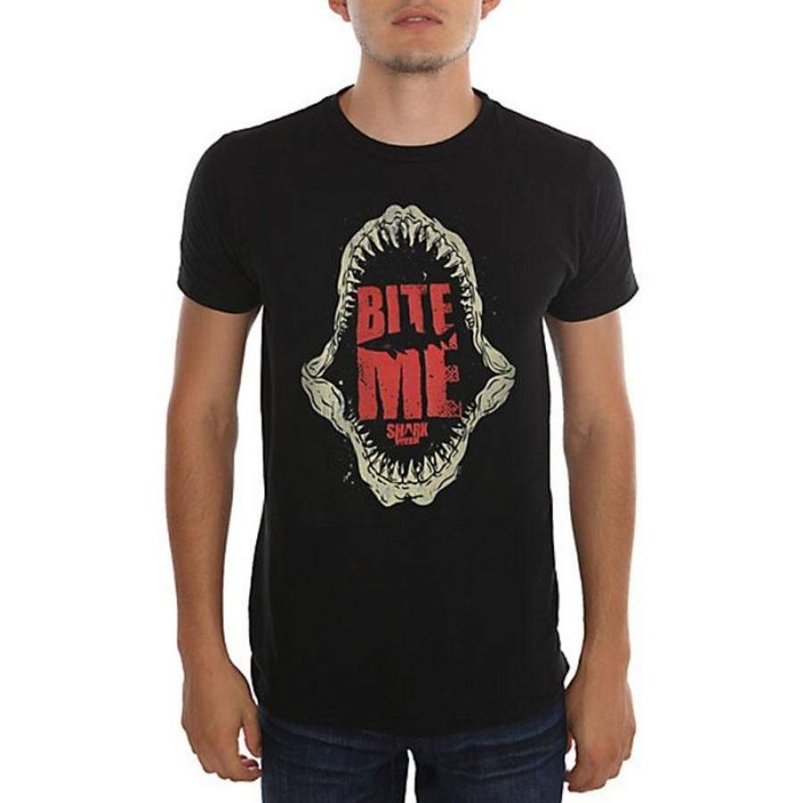 Shark Week Bite Me T-Shirt Men’s T SHIRT Solid Color