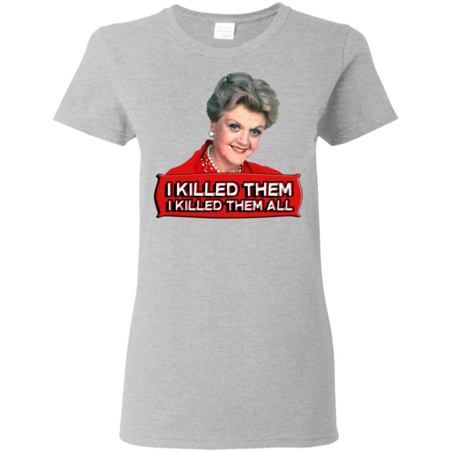 AGR Angela Lansbury (Jessica Fletcher) Murder she wrote confession I killed them all Womens T-Shirt