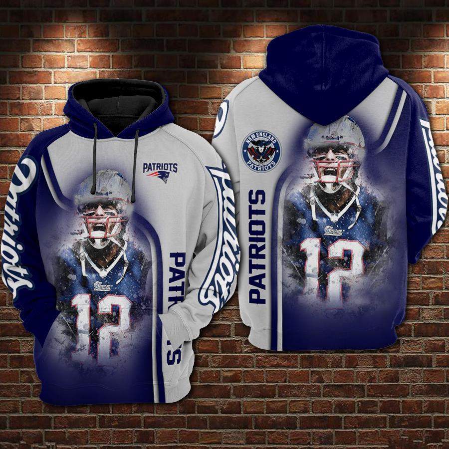 New England Patriots Hoodie 3D Style3745 All Over Printed