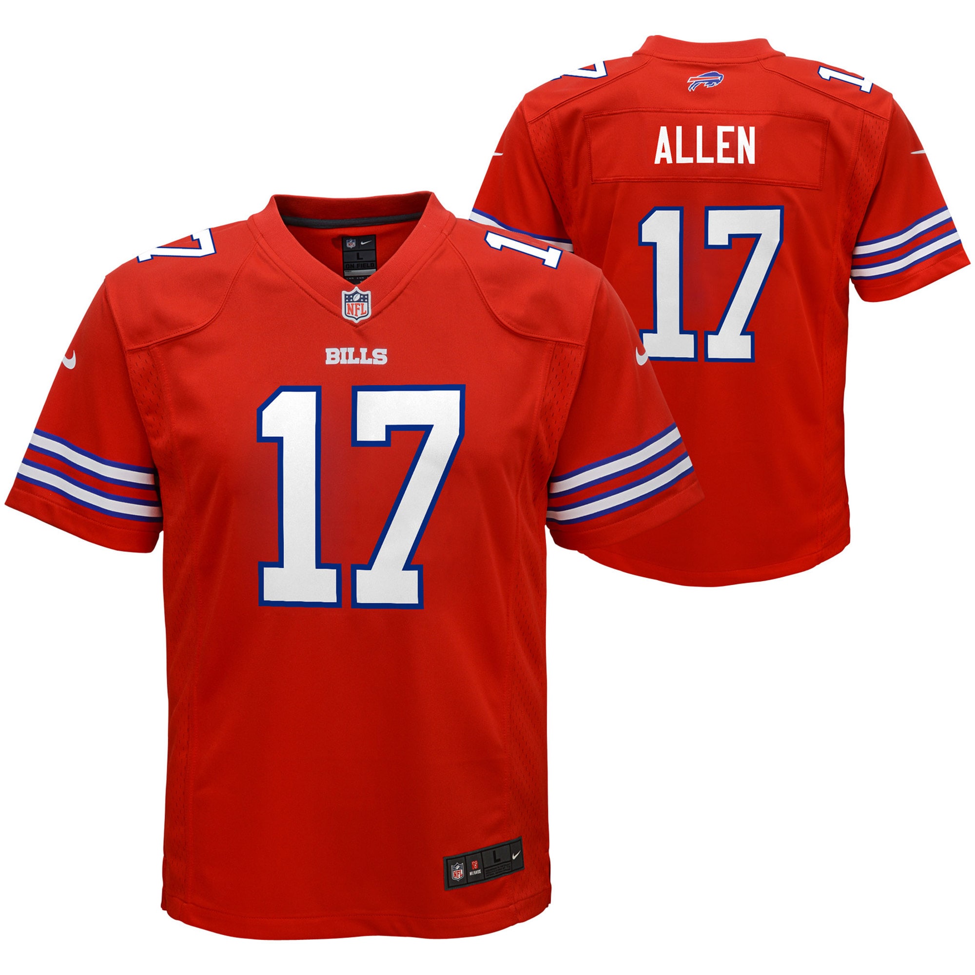 Youth Buffalo Bills Josh Allen Red Game Jersey