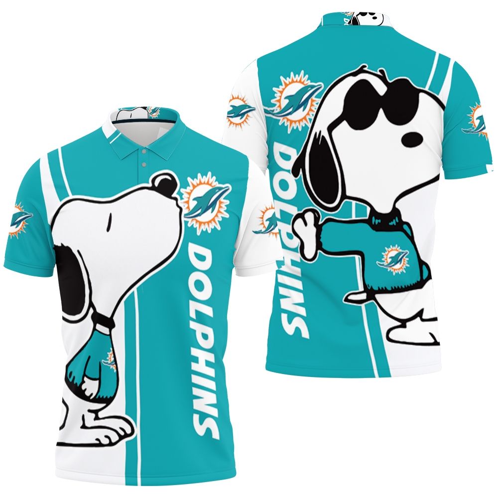 Dolphins Snoopy Lover 3D Printed Polo shirt