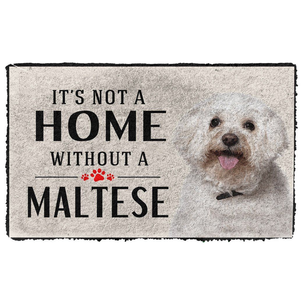 3D Its Not A Home Without A Maltese Custom Doormat