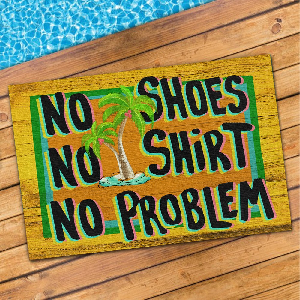 No Shoes No Shirt Doormat