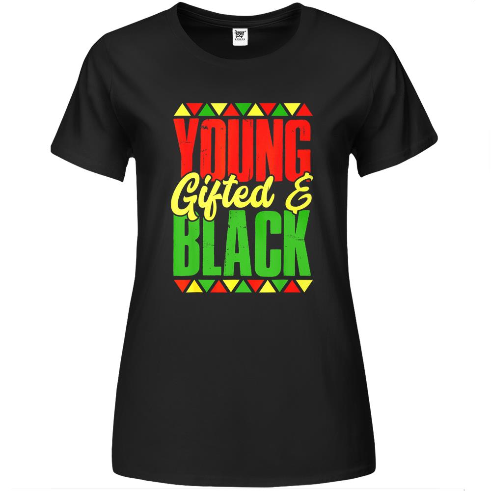 Young Gifted And Black Black History Month African Premium Womens T Shirts