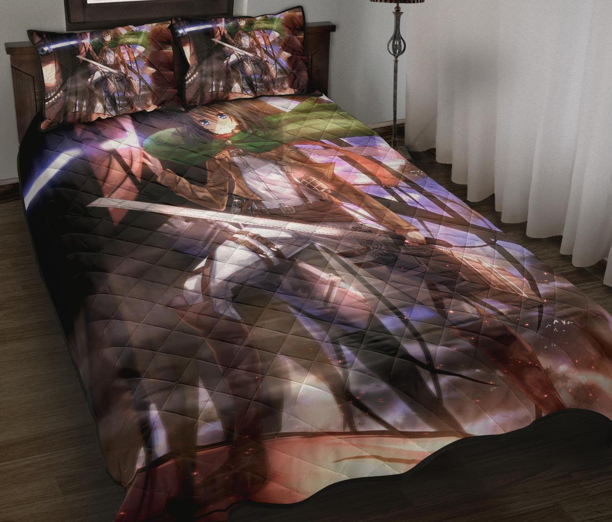 Attack on Titan 7 Anime Quilt Bed Set – Pillow Case – amazing decor ...