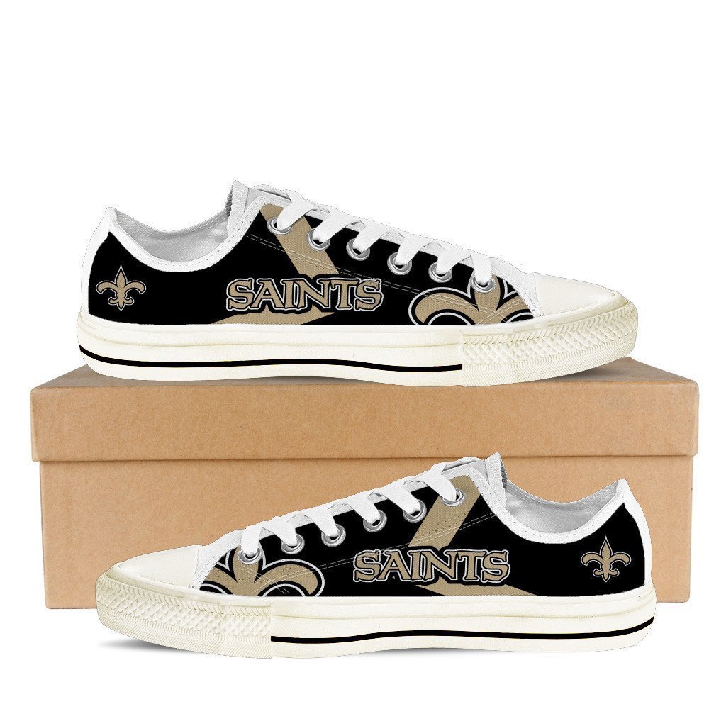 New Orleans Saints Mens Low Cut Sneakers Cut