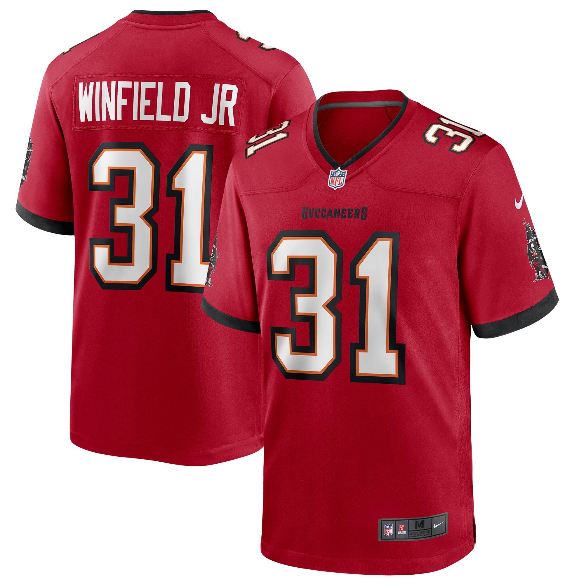 Men’s Tampa Bay Buccaneers Antoine Winfield Jr. Red Game Jersey