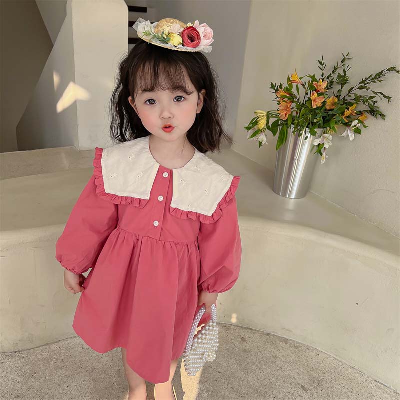 Toddler Dress Girl Patchwork Girl Dress Casual Style Kid Dress Spring Autumn Children Clothing alx