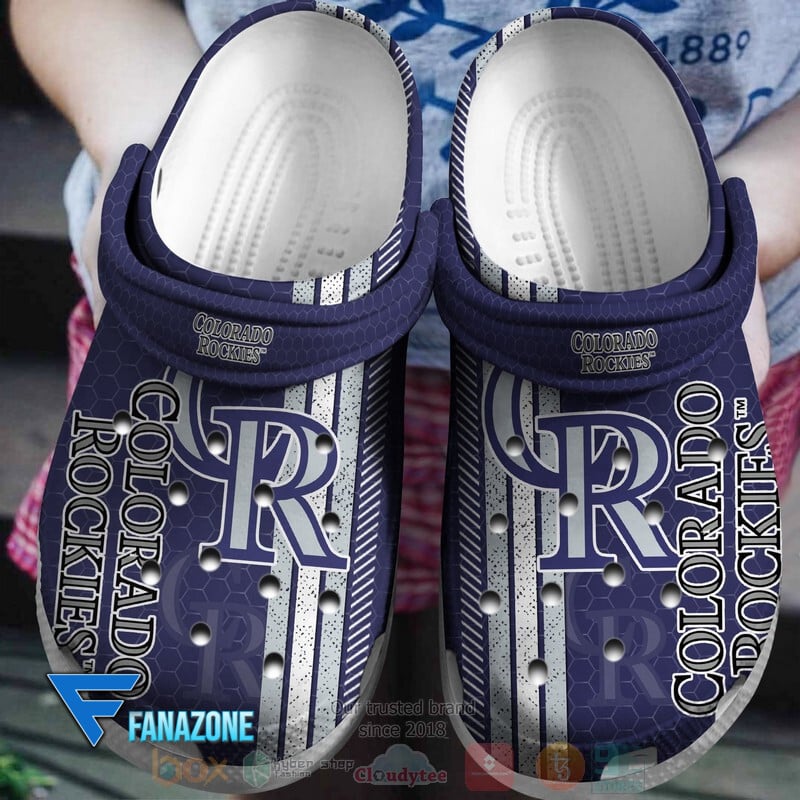 Colorado Rockies MLB logo blue red MLB Sport Crocs Clogs Crocband Shoes Comfortable For Men Women and Kids