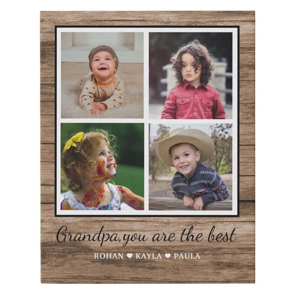 ViticStore™ Personalize Picture, Grandpa Is The Best – Christmas canvas for decor, gift for family, home decoration, christmas gift