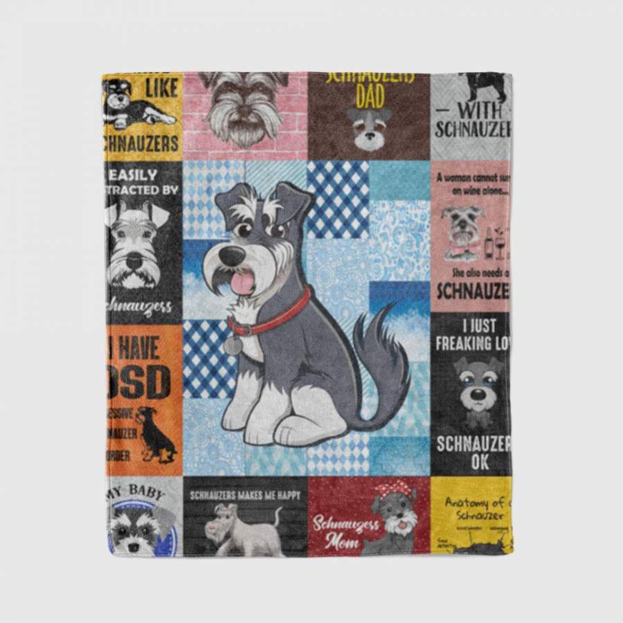 Personalized Blankets Schnauzers Blanket Dog Blanket Puppy Blankets Gift For Dog Lovers