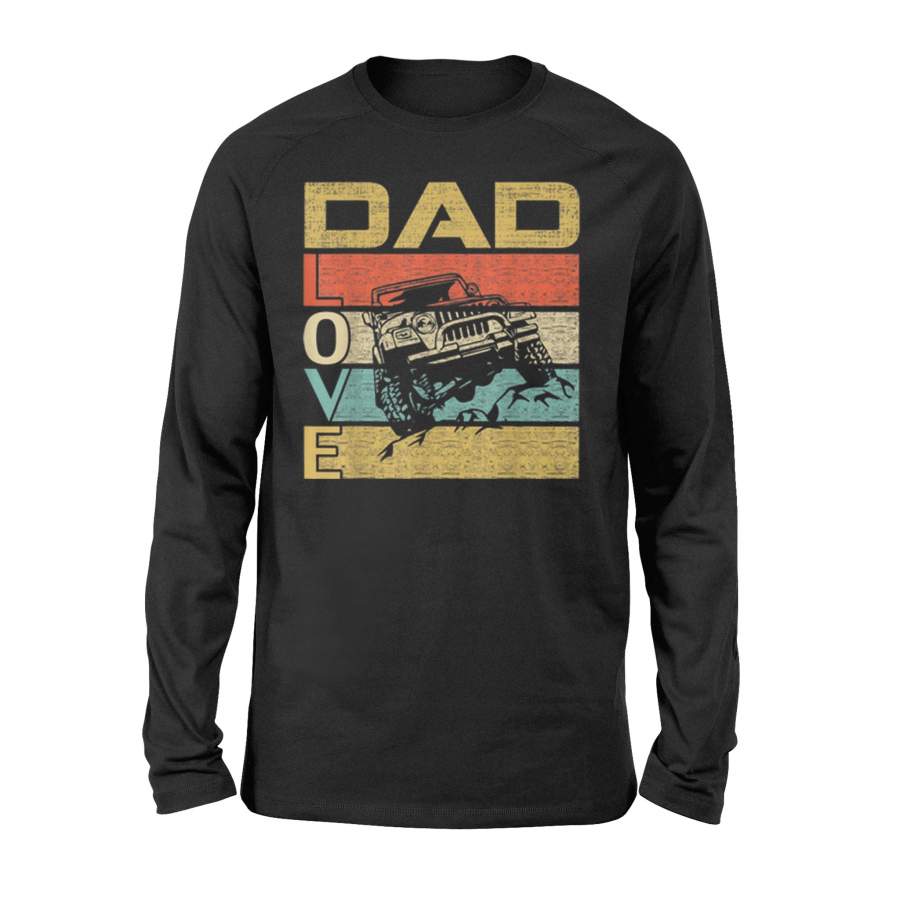 Retro Vintage Dad Love Jeep Father’s Day Long Sleeve T-Shirt