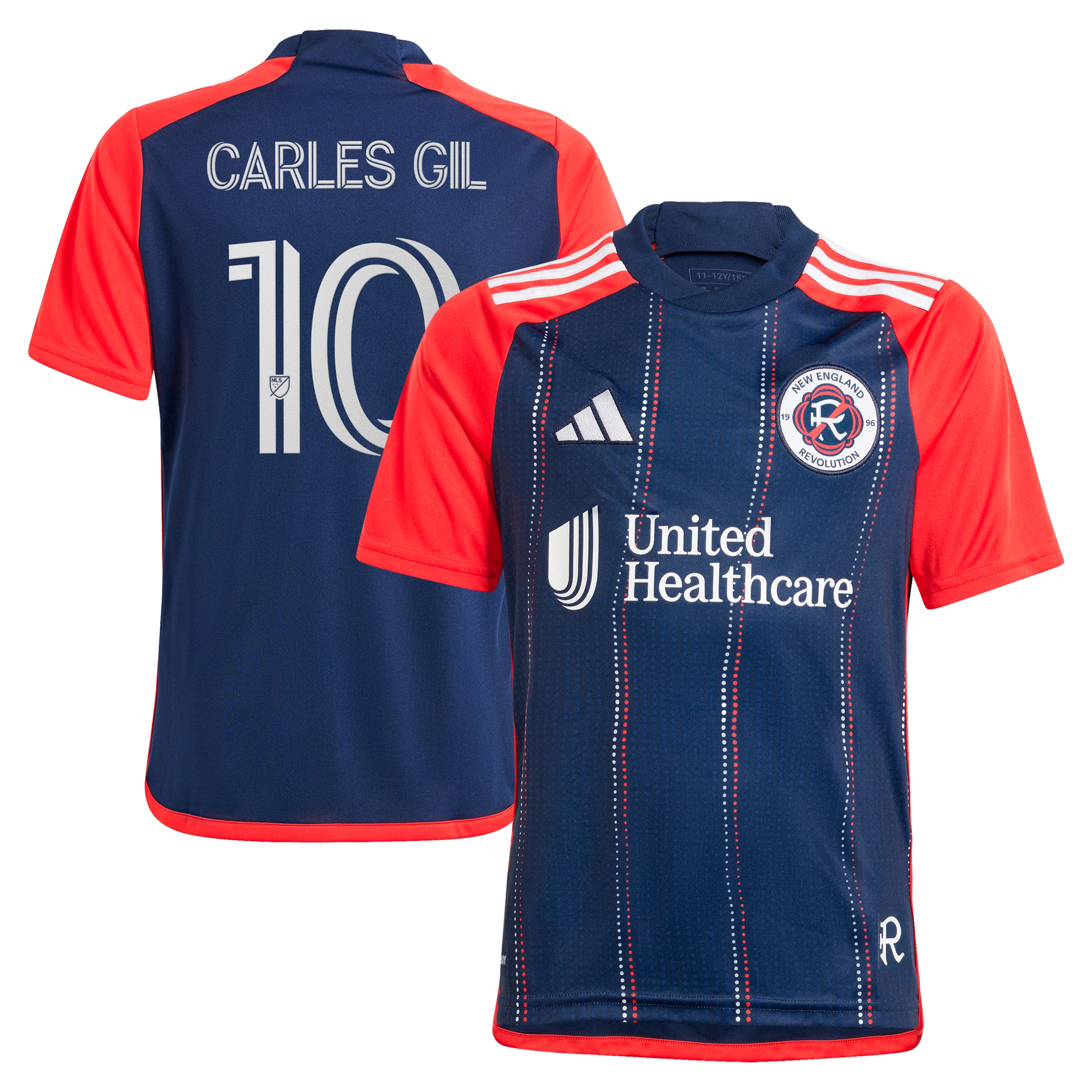 Carles Gil New England Revolution Youth 2024 Boston Tea Party Replica Player Jersey  Navy