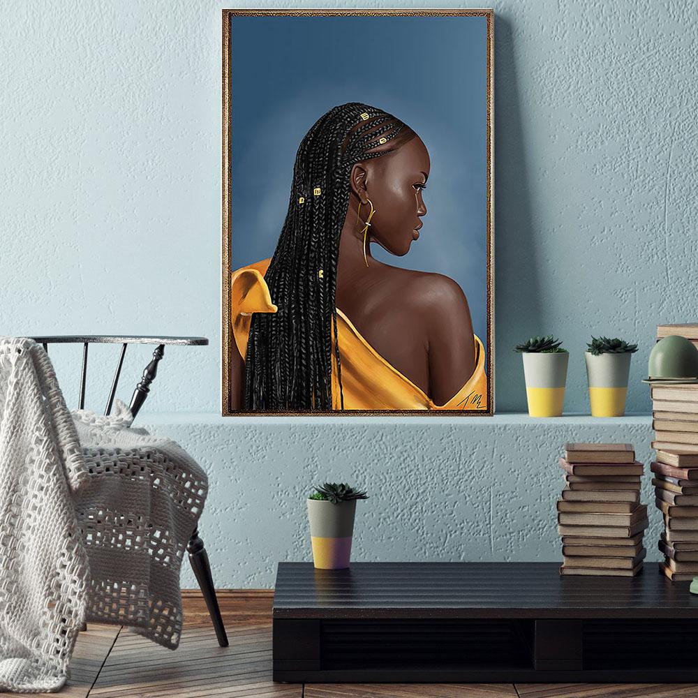 West Africa Best Canvas Prints Perfect African American Black Art Poster African Queen Black King Attractive Digital Prints