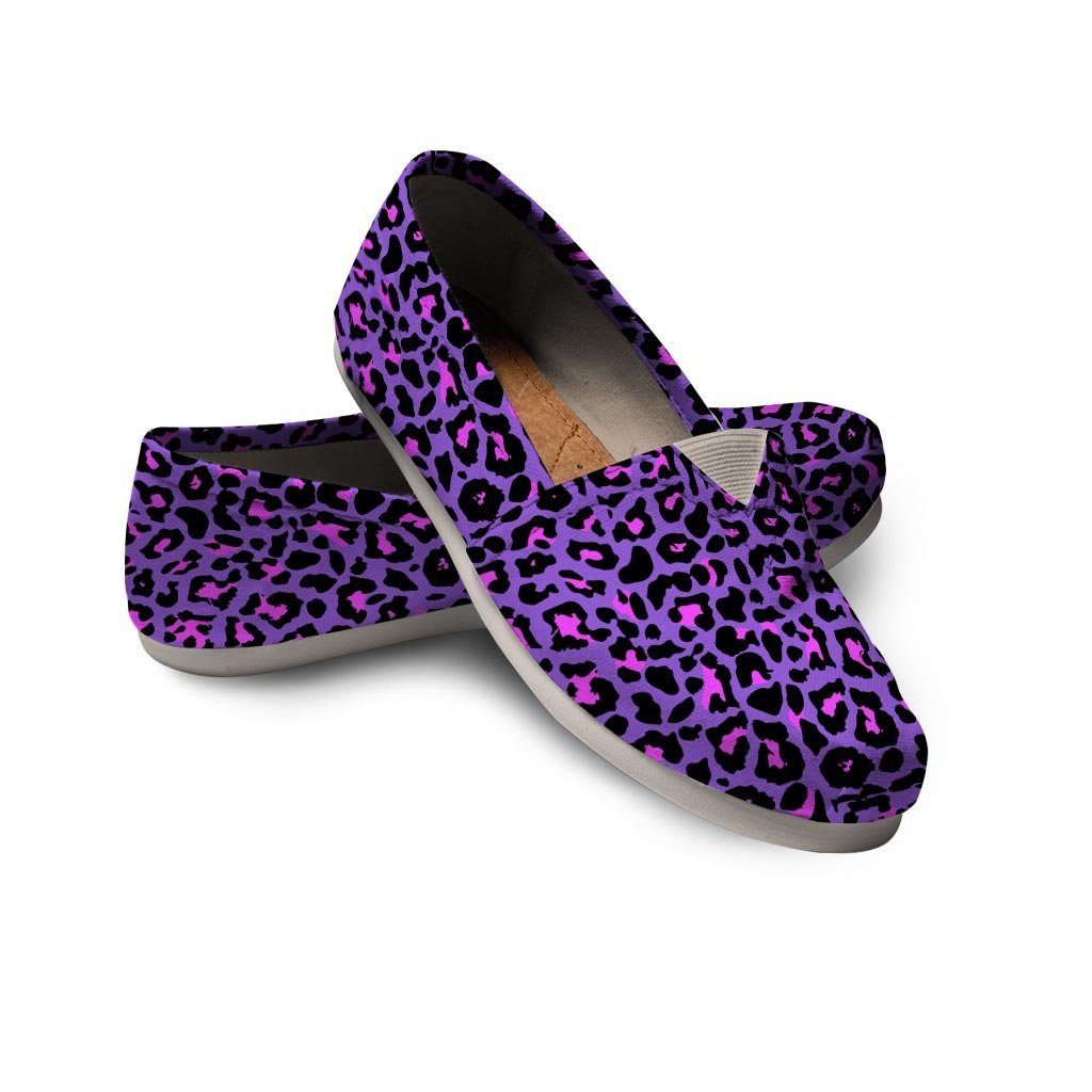 Purple Leopard Canvas Shoes