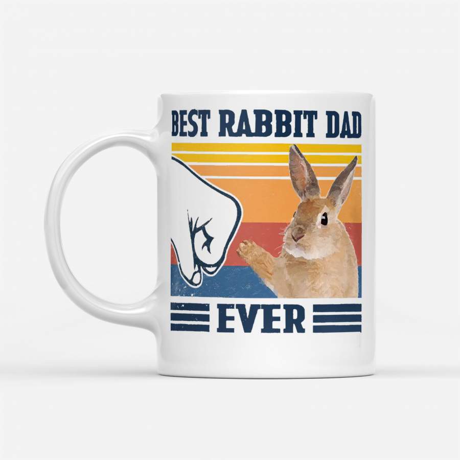 Best Rabbit Dad Ever Vintage Father’s Day – White Mug