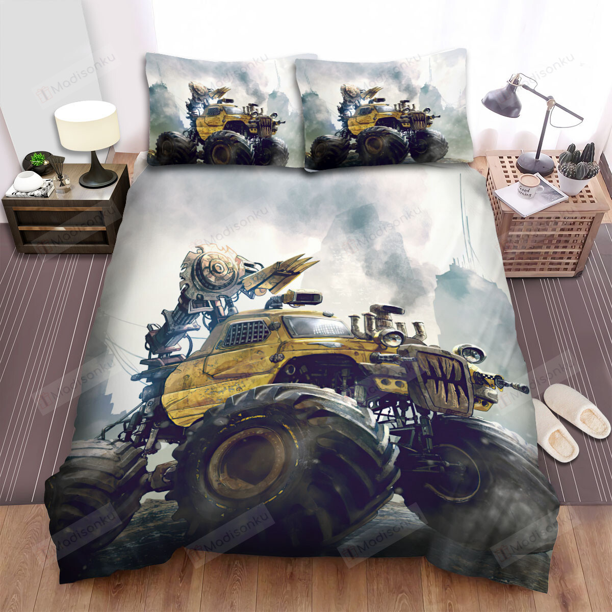 The Steampunk Monster Truck 3D Model Bed Sheets Spread Duvet Cover