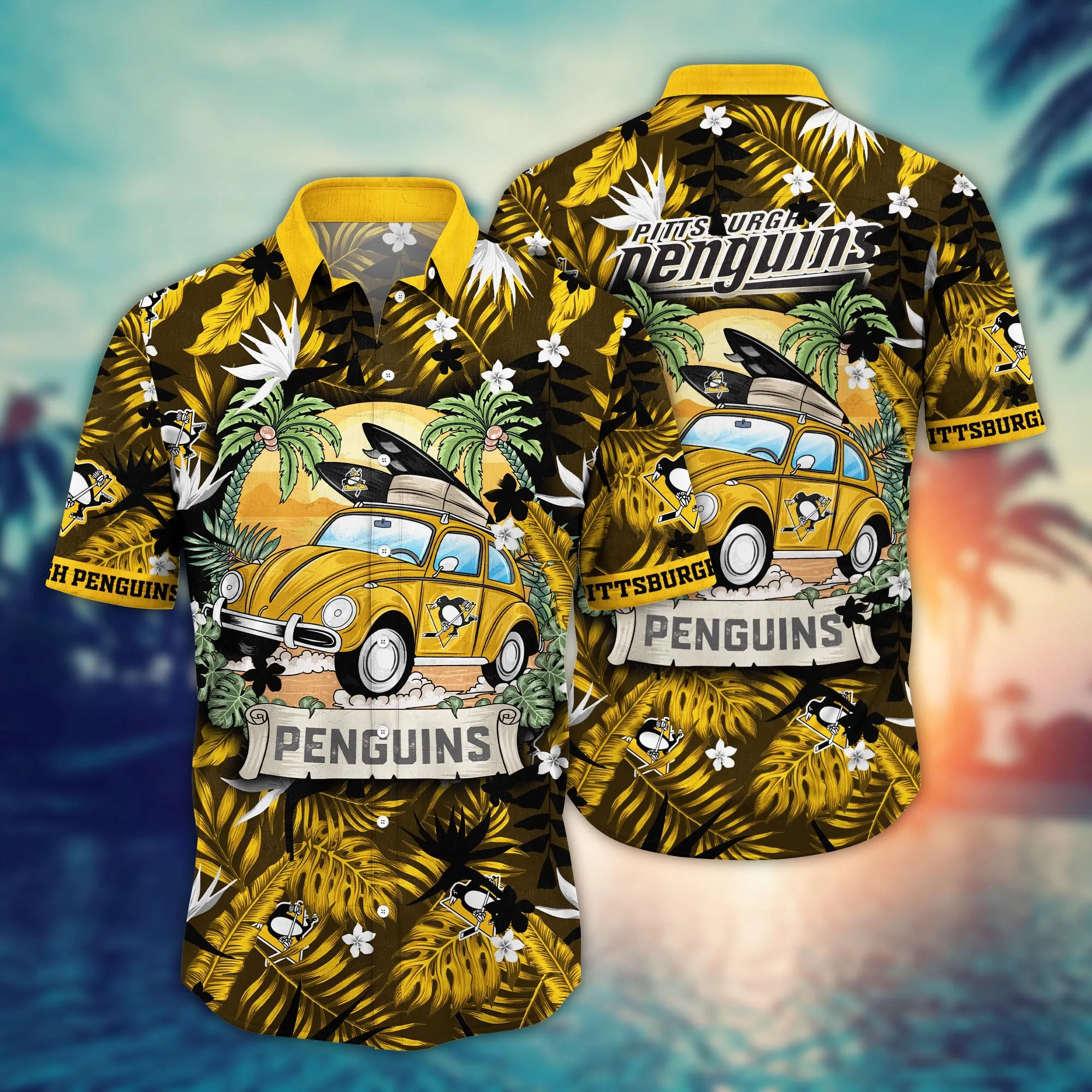 Pittsburgh Penguins Nhl Hawaiian Shirt Sunshinetime Aloha Shirt