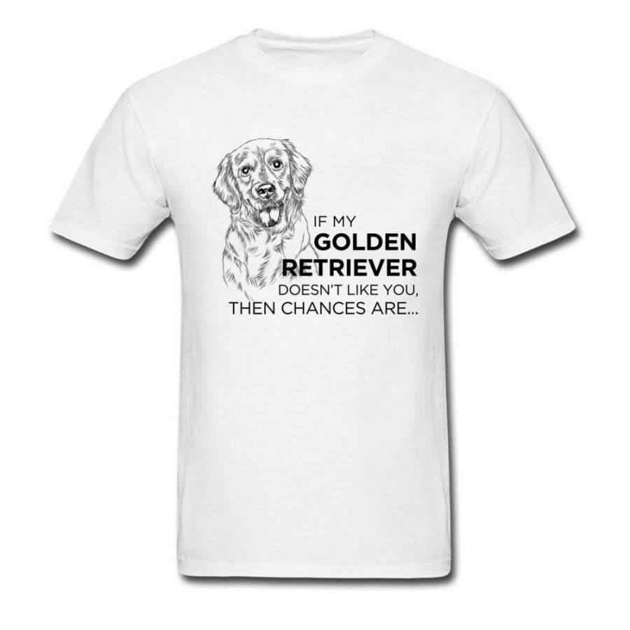 My Golden Retriever Men Tshirts Funny T Shirt Pet Dog Lover Tops Tees