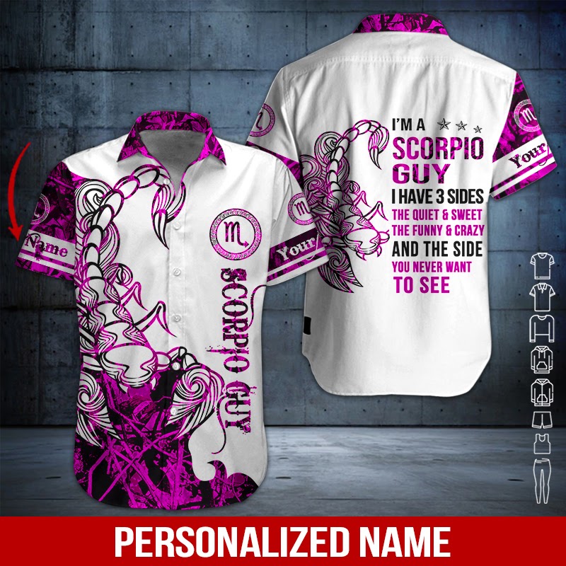 Scoropio Guy Custom Name Hawaii Shirt For Men Women Adult Ha13810