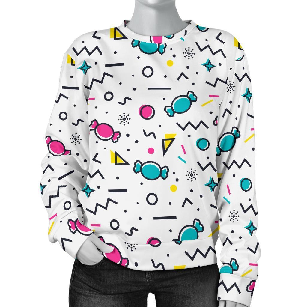 Candy Print Pattern Women’S Sweatshirt