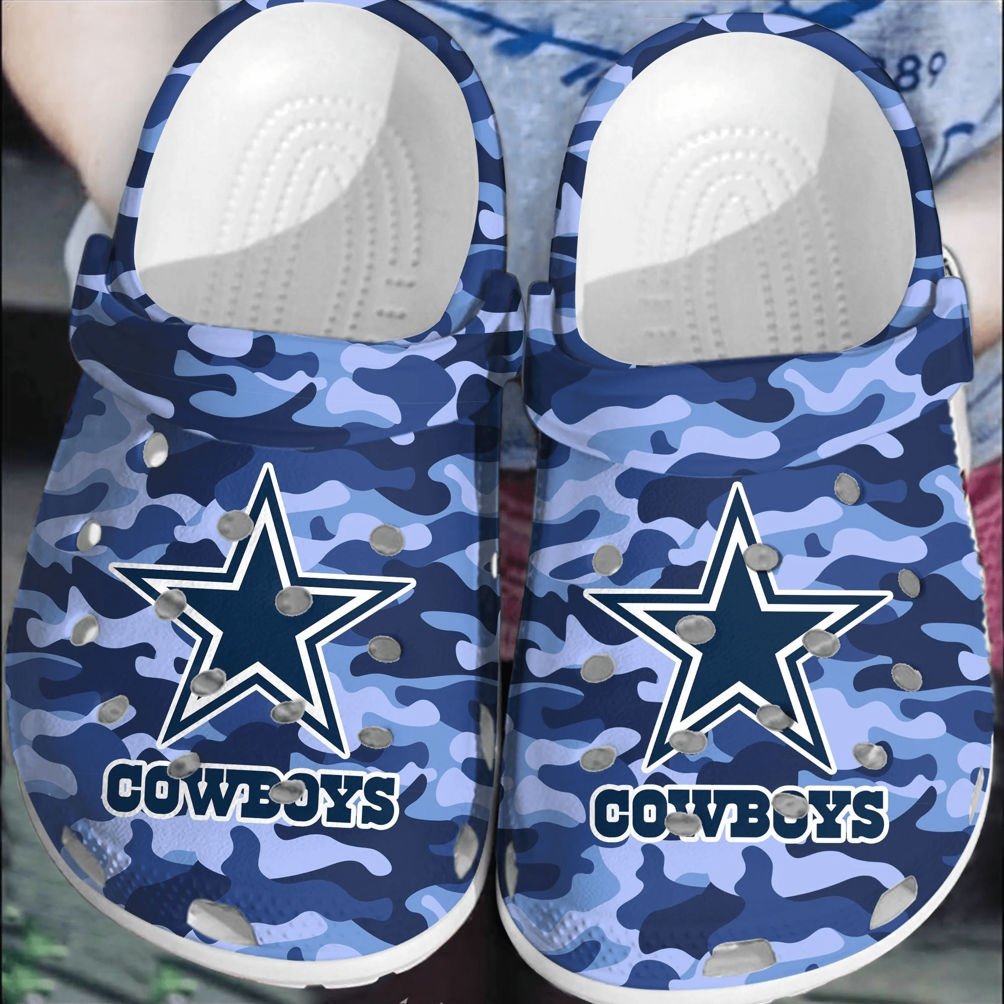 NFL Dallas Cowboys Football Crocband Shoes Clogs Crocss Comfortable For Men Women