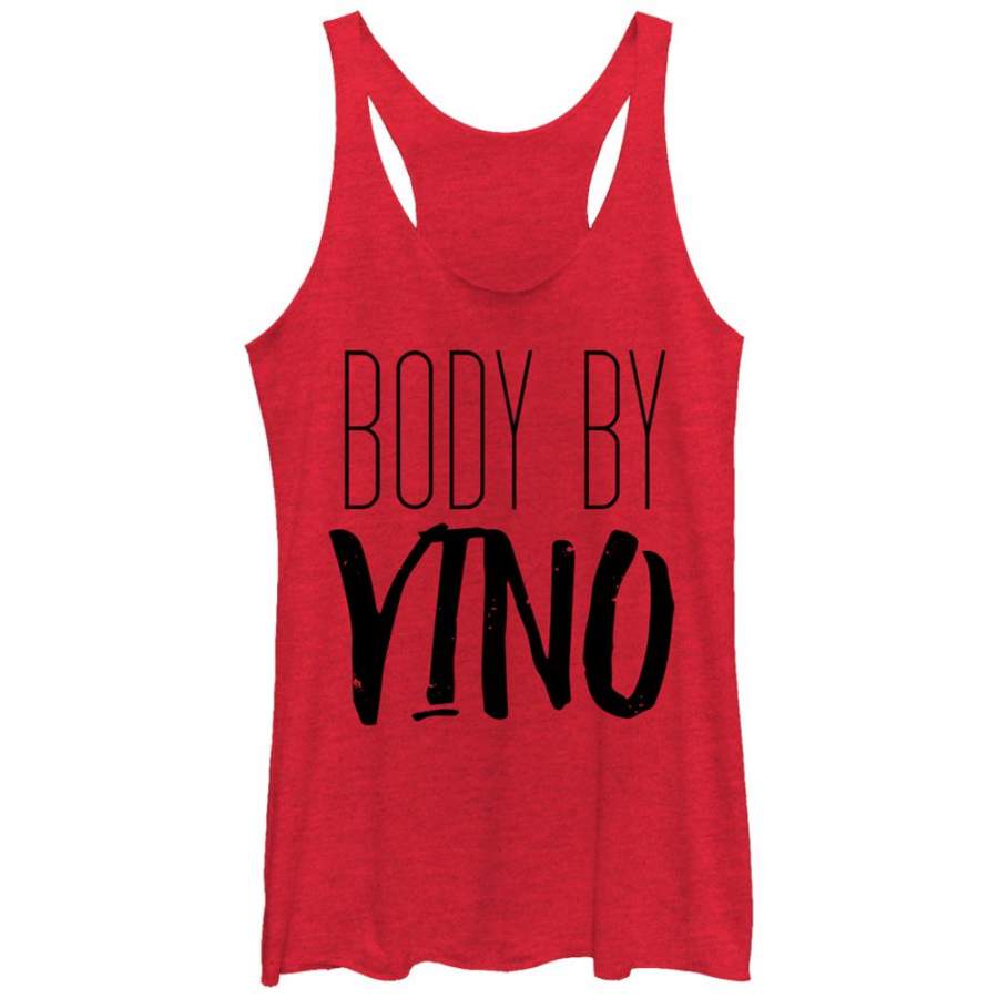 CHIN UP Women’s Body By Vino  Racerback Tank Red Heather S