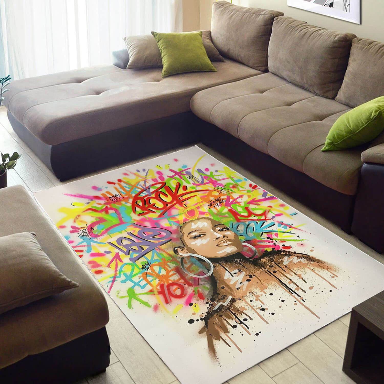 African American Area Rugs Beautiful Afro American Girl African American Carpet Modern African Themed Living Room WBG02760