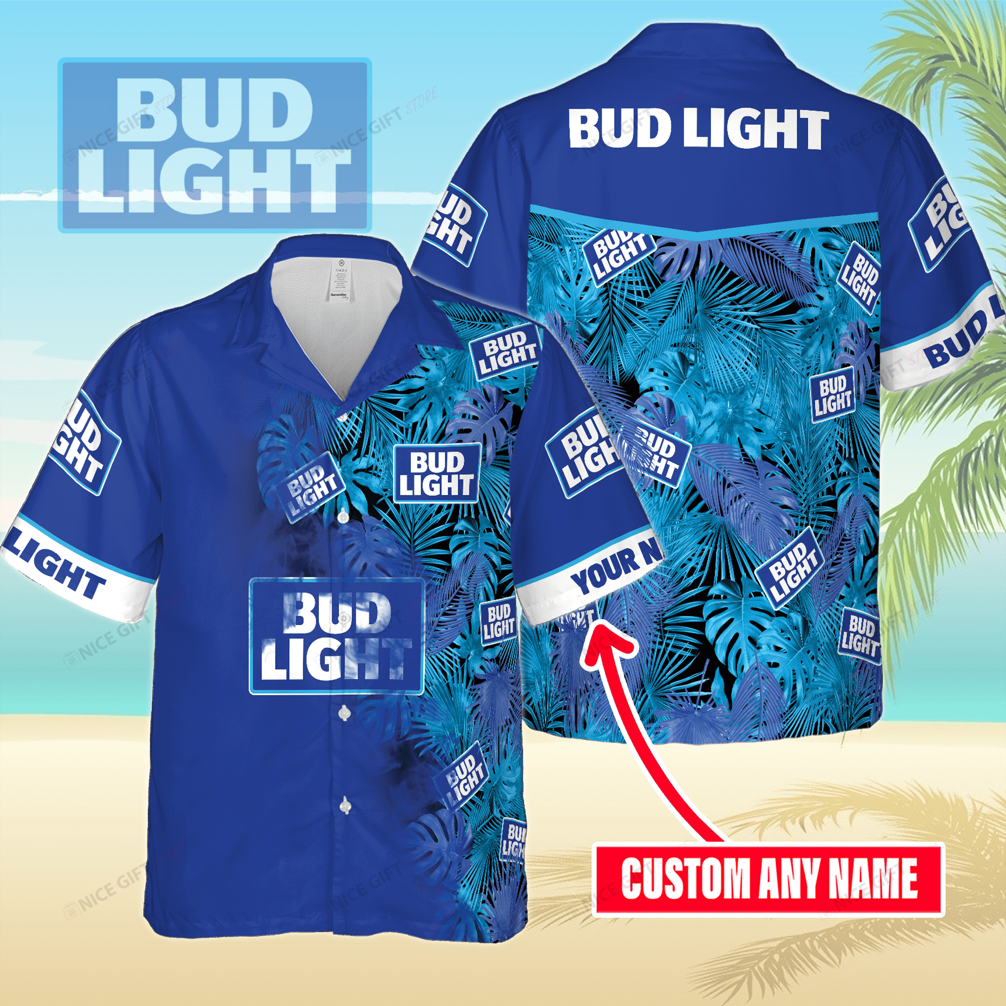Bud Light Custom Name Hawaiian Shirt 3Hs-C1T2