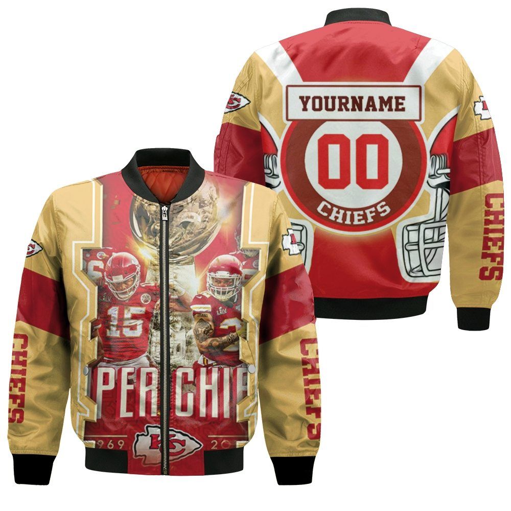 Afc West Division Kansas City Chiefs Champions 2021 Super Bowl Personalized Bomber Jacket All-Over Print