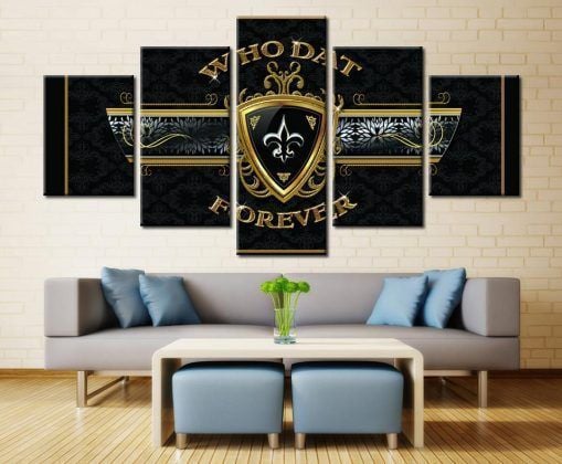 New Orleans Saints Hd Sport 5 Panel Canvas Art Wall Decor