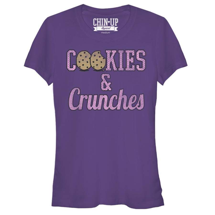 CHIN UP Junior’s Cookies and Crunches  T Shirt Purple