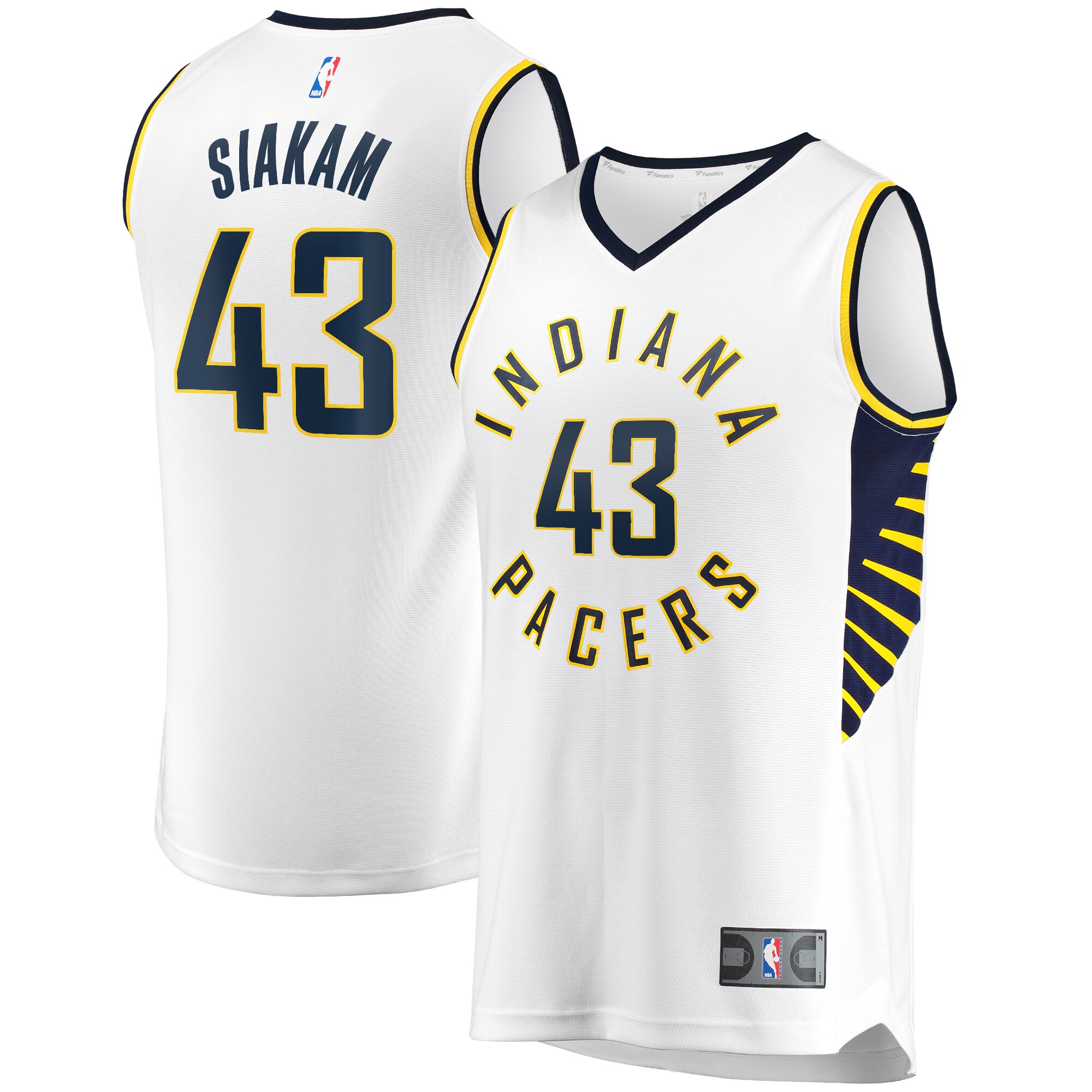 Pascal Siakam Indiana Pacers Branded Fast Break Player Jersey – Association Edition – White