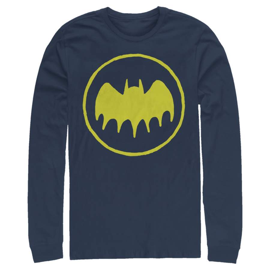 Batman Men’s Logo Cute Cartoon  Long Sleeve Shirt