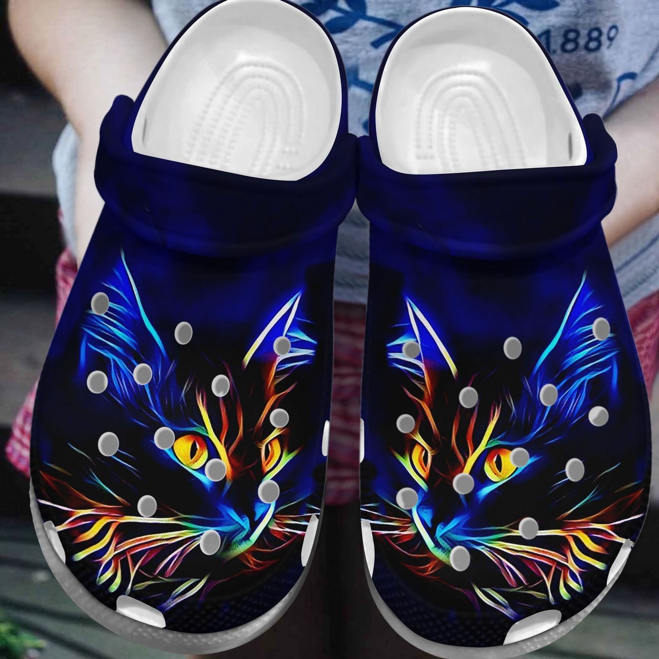 Cat Personalize Clog, Custom Name, Text, Fashion Style For Women, Men, Kid, Print 3D Galaxy Cat