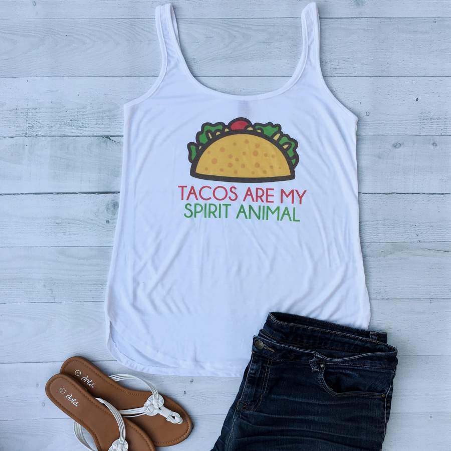 Tacos Are My Spirit Animal Drapey Tank DT47S