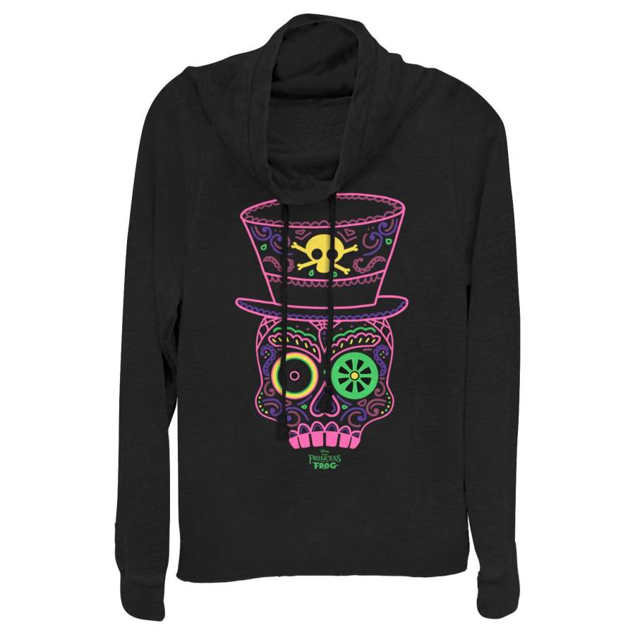 The Princess and the Frog Junior’s Sugar Skull  Cowl Neck Sweatshirt